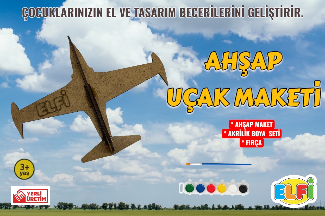 toptan ahşap oyuncak uçak maketi cng4